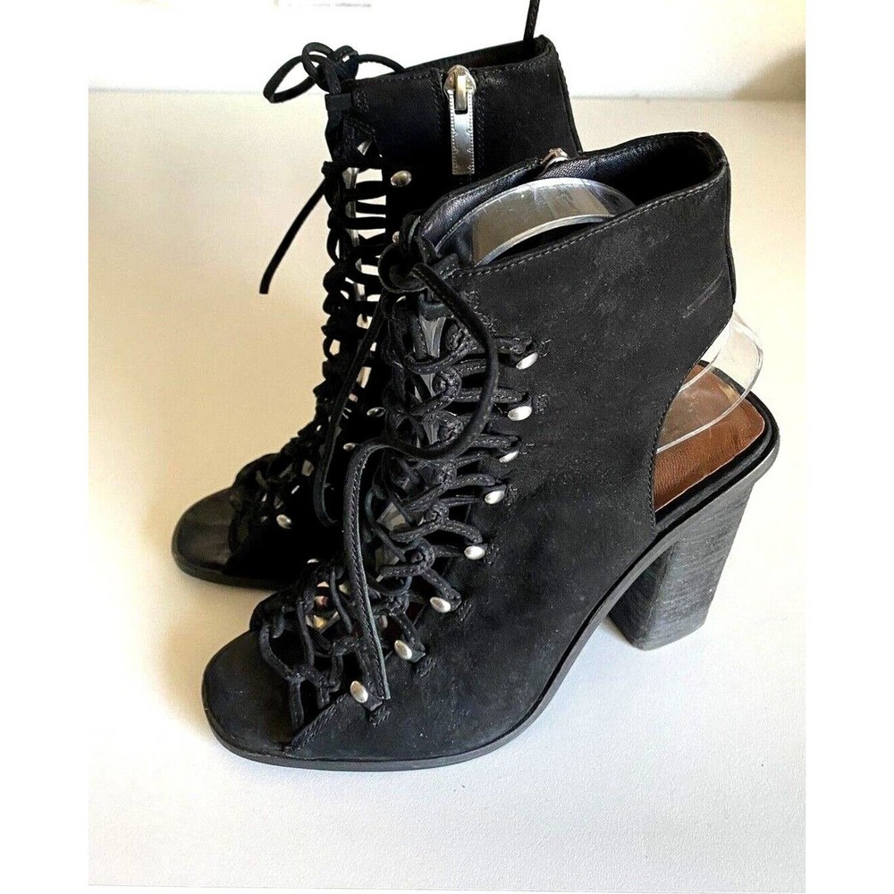 Mercer Edit Str8up Block Heel Sandal Bootie Black… - image 3